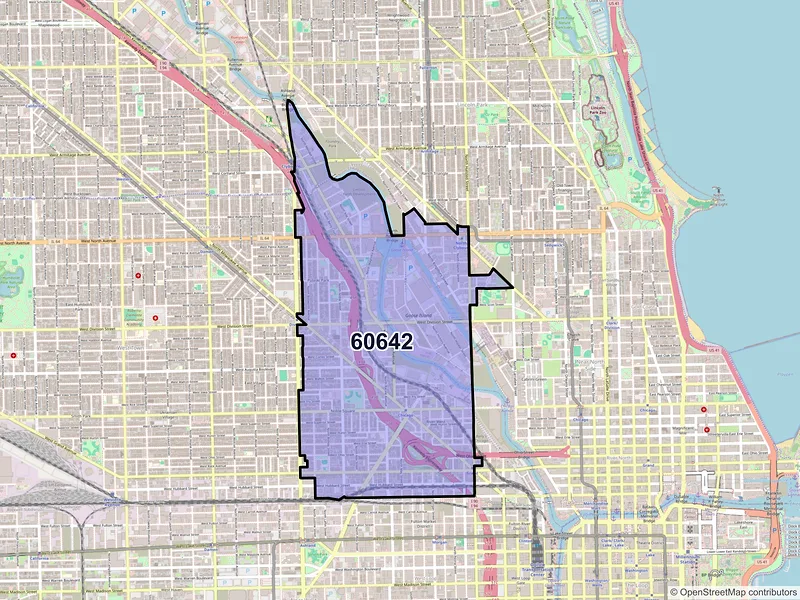 Map of ZIP Code 60642 — Chicago, IL