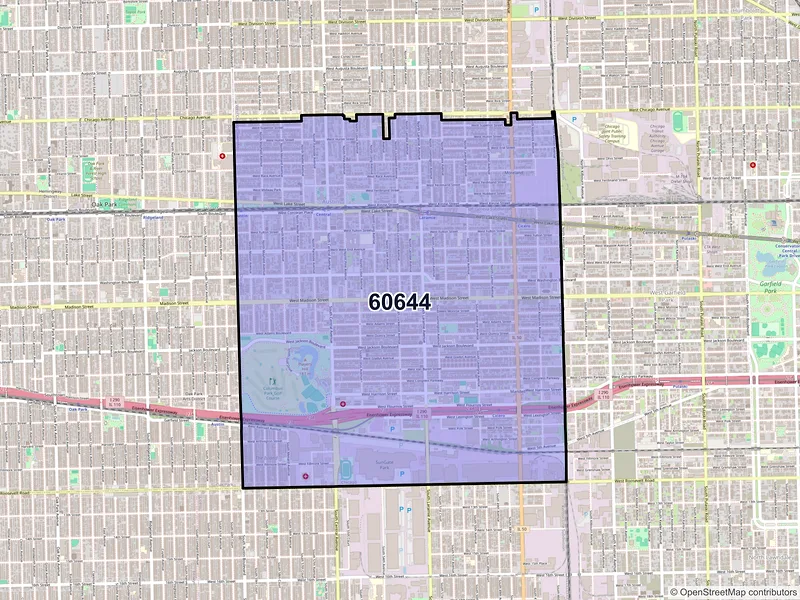 Map of ZIP Code 60644 — Chicago, IL