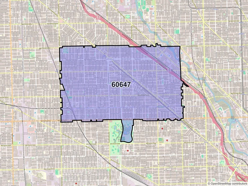 Map of ZIP Code 60647 — Chicago, IL