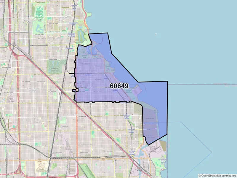 Map of ZIP Code 60649 — Chicago, IL