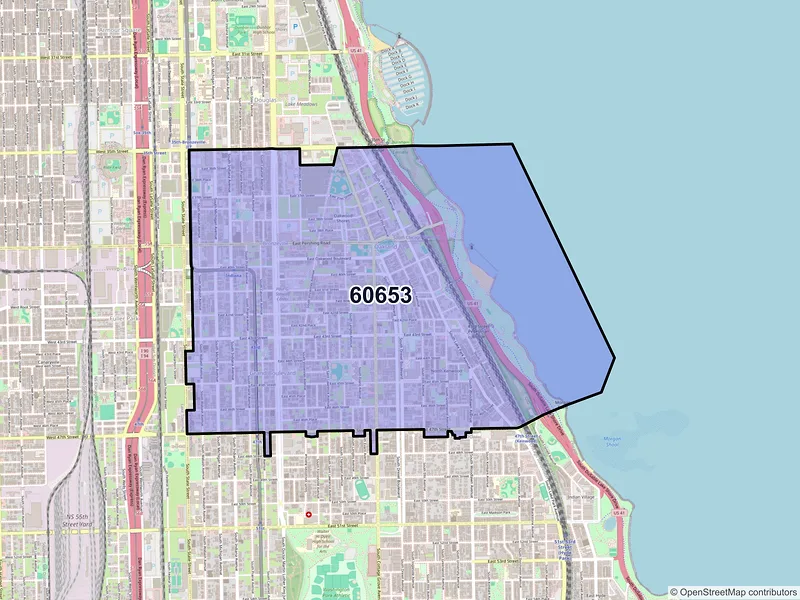Map of ZIP Code 60653 — Chicago, IL