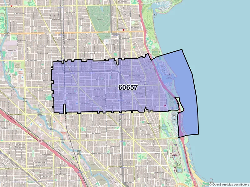 Map of ZIP Code 60657 — Chicago, IL
