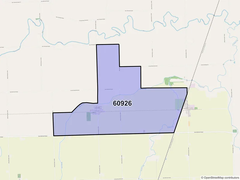 Map of Claytonville, Illinois and ZIP codes