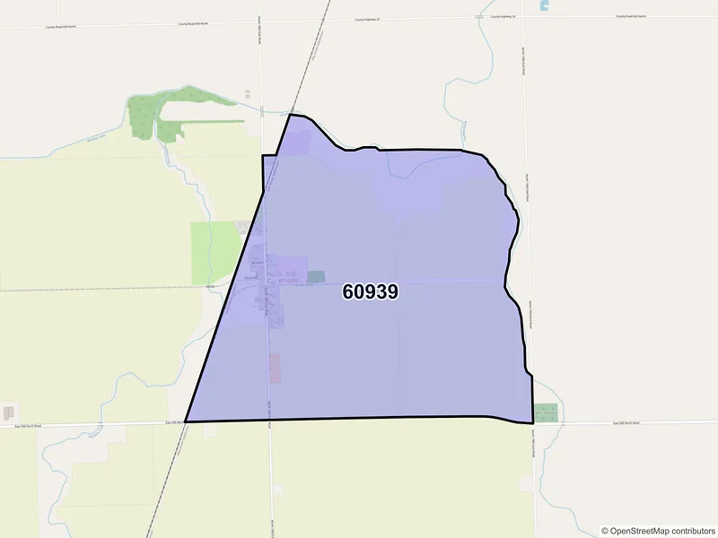 Map of Goodwine, Illinois and ZIP codes