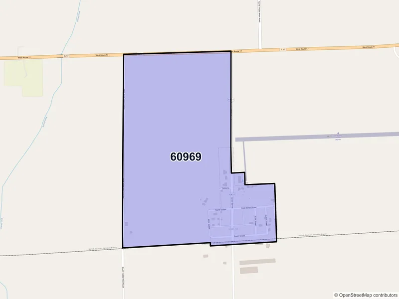 Map of Union Hill, Illinois and ZIP codes