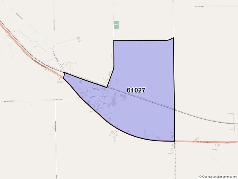 Map of Eleroy, Illinois and ZIP codes