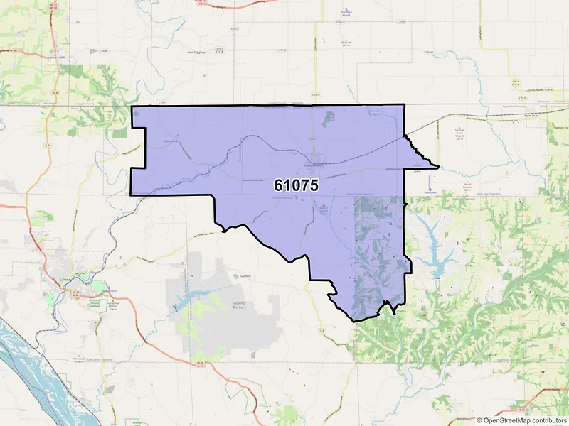 Map of Scales Mound, Illinois and ZIP codes
