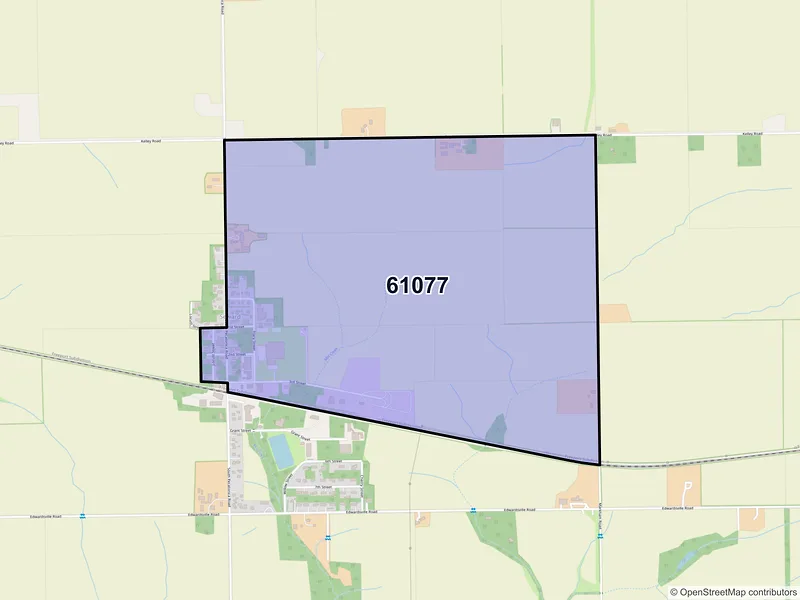Map of Seward, Illinois and ZIP codes