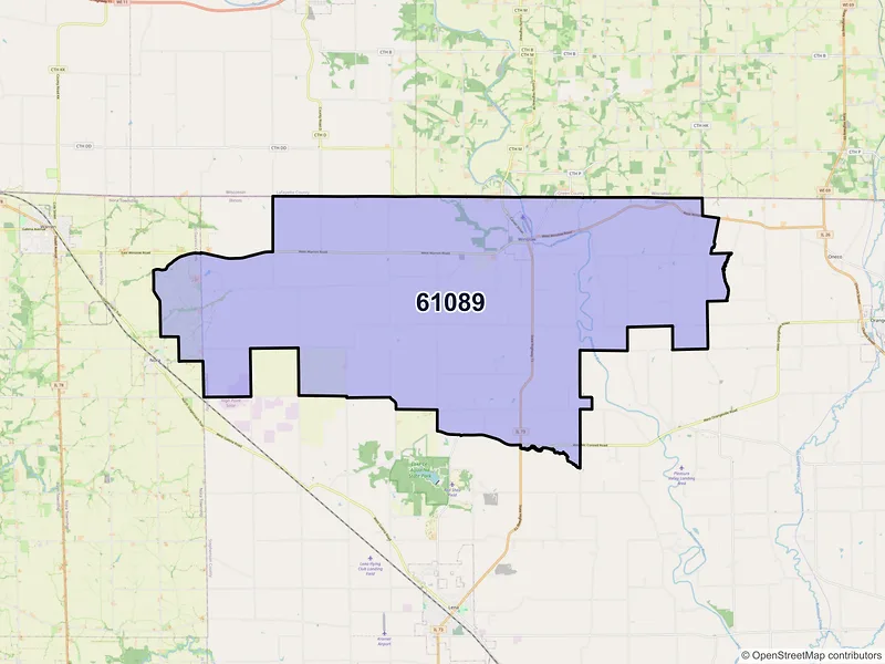 Map of ZIP Code 61089 — Winslow, IL