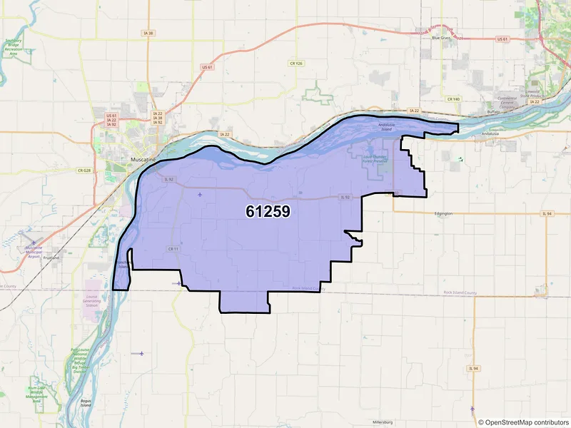Map of Illinois City, Illinois and ZIP codes