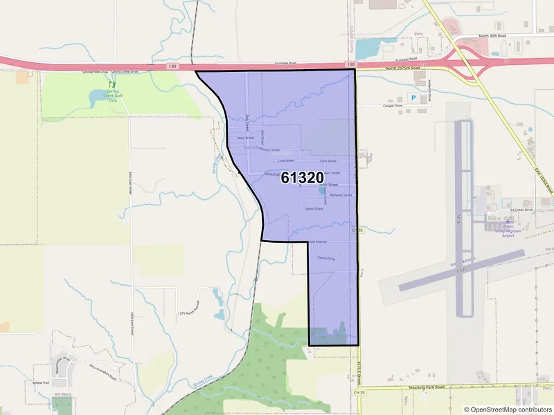 Map of ZIP Code 61320 — Dalzell, IL