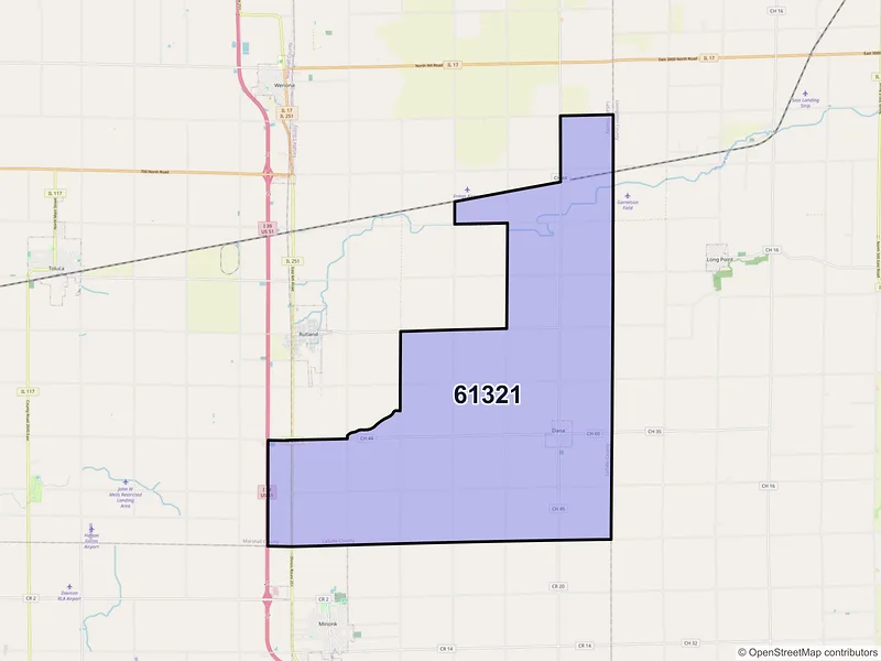 Map of ZIP Code 61321 — Dana, IL