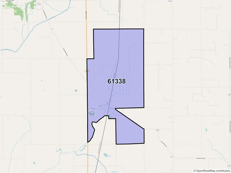 Map of Manlius, Illinois and ZIP codes