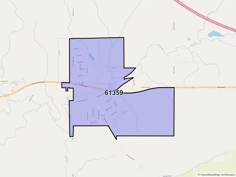 Map of Seatonville, Illinois and ZIP codes
