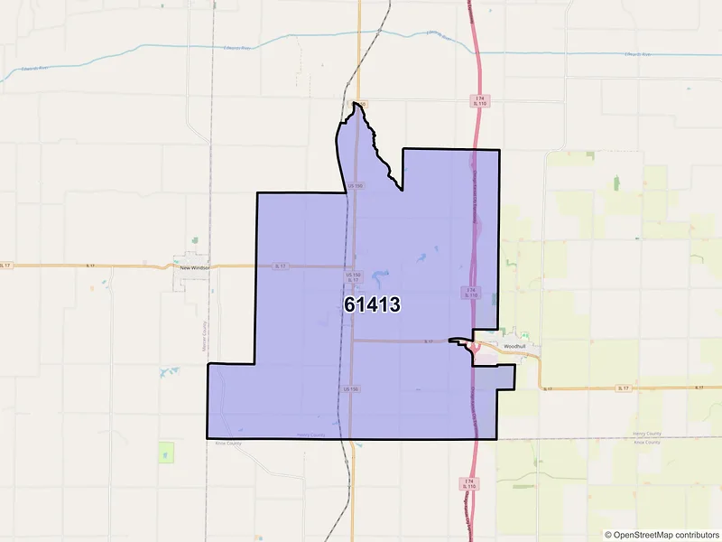 Map of ZIP Code 61413 — Alpha, IL