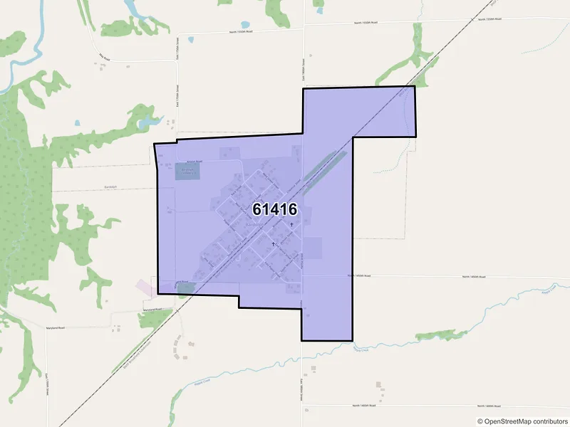 Map of Bardolph, Illinois and ZIP codes
