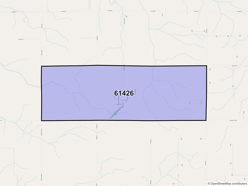 Map of Castleton, Illinois and ZIP codes