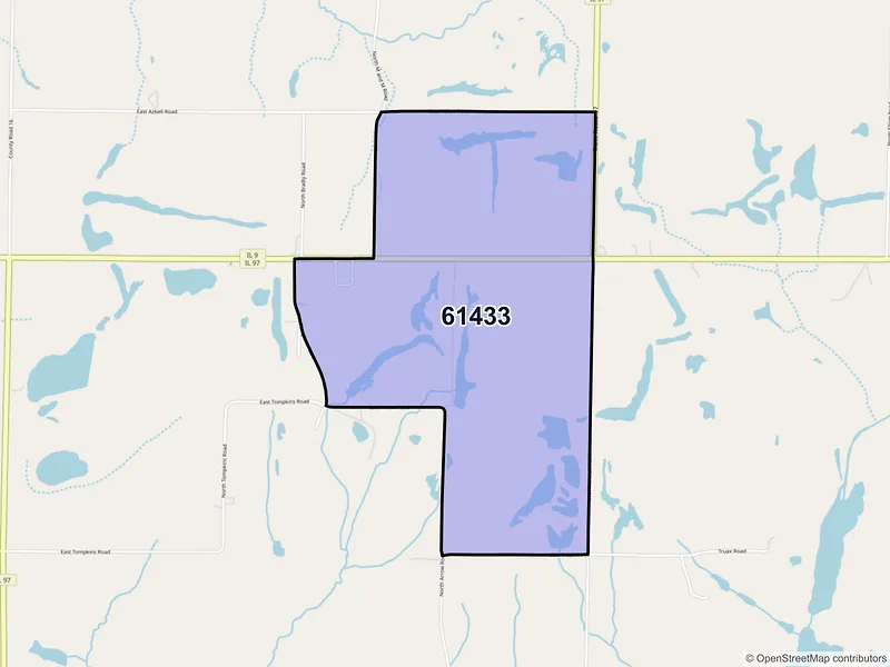 Map of Fiatt, Illinois and ZIP codes