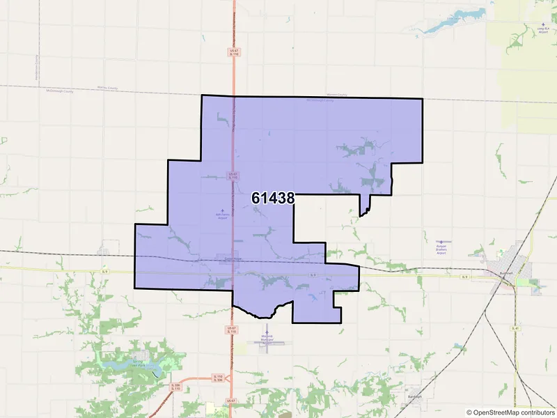 Map of ZIP Code 61438 — Good Hope, IL