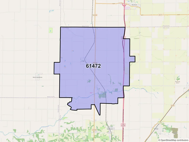 Map of ZIP Code 61472 — Rio, IL