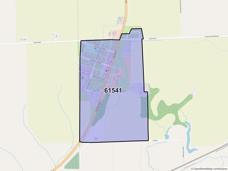 Map of La Rose, Illinois and ZIP codes