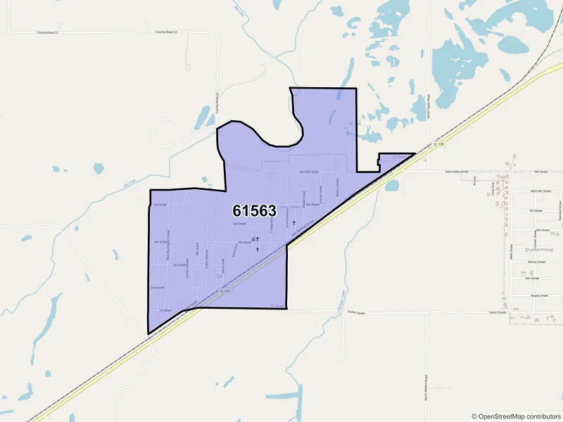 Map of Saint David, Illinois and ZIP codes