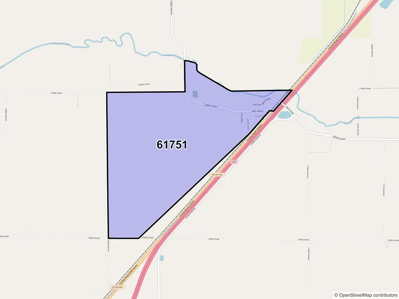 Map of Lawndale, Illinois and ZIP codes