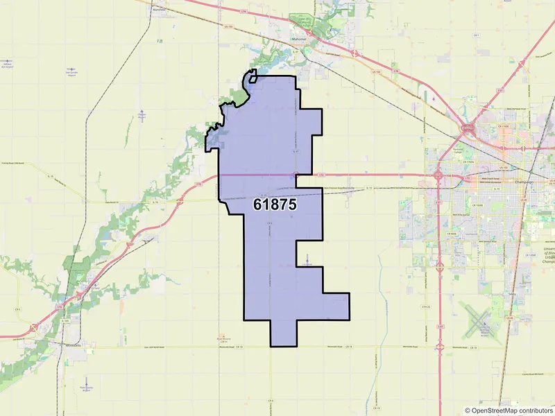 Map of Seymour, Illinois and ZIP codes