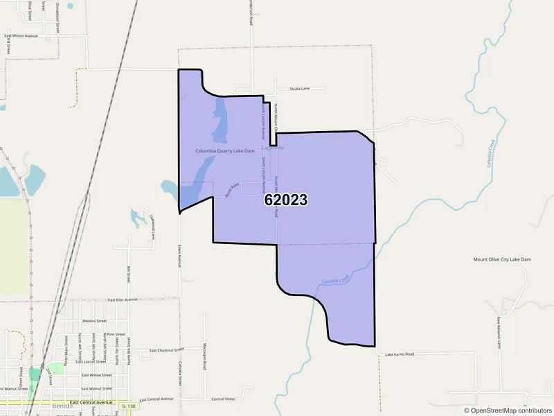 Map of Eagarville, Illinois and ZIP codes