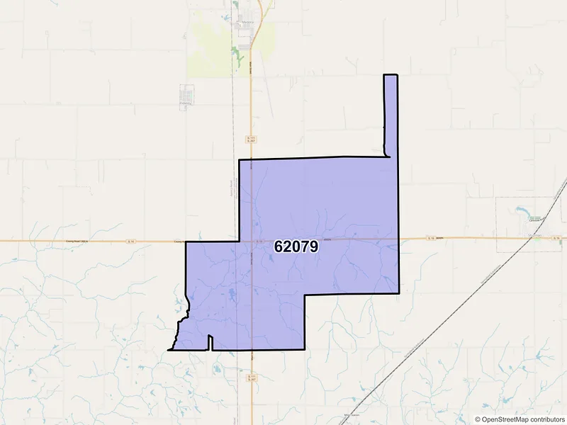 Map of ZIP Code 62079 — Piasa, IL