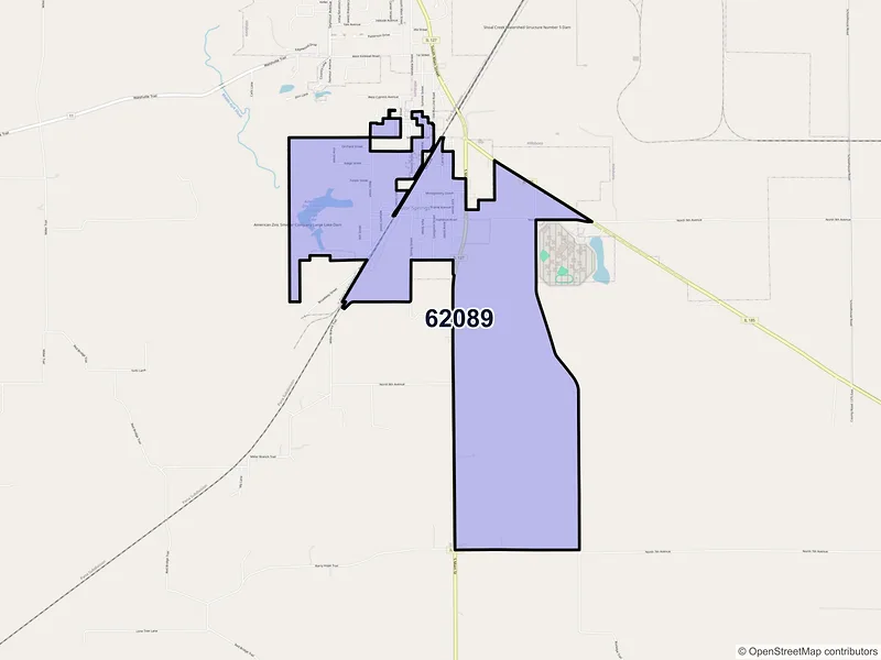Map of Taylor Springs, Illinois and ZIP codes