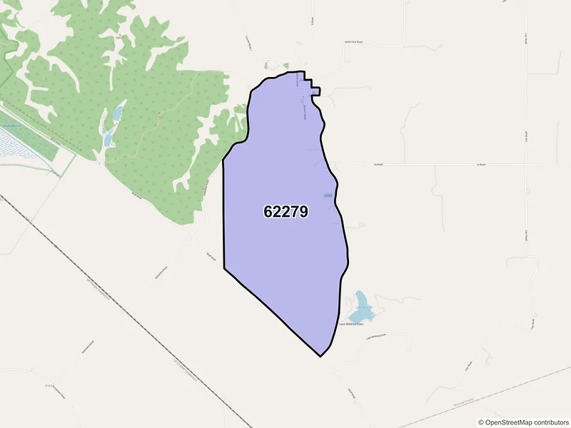 Map of Renault, Illinois and ZIP codes