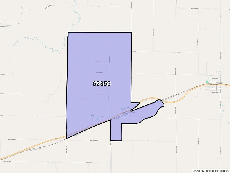 Map of ZIP Code 62359 — Paloma, IL