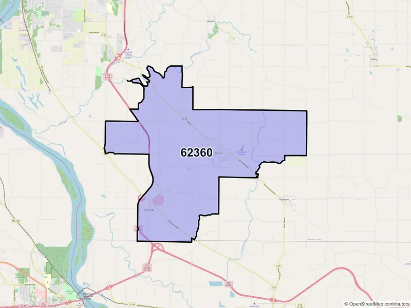 Map of ZIP Code 62360 — Payson, IL