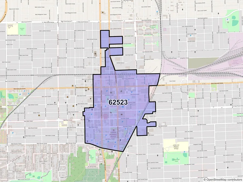 Map of ZIP Code 62523 — Decatur, IL