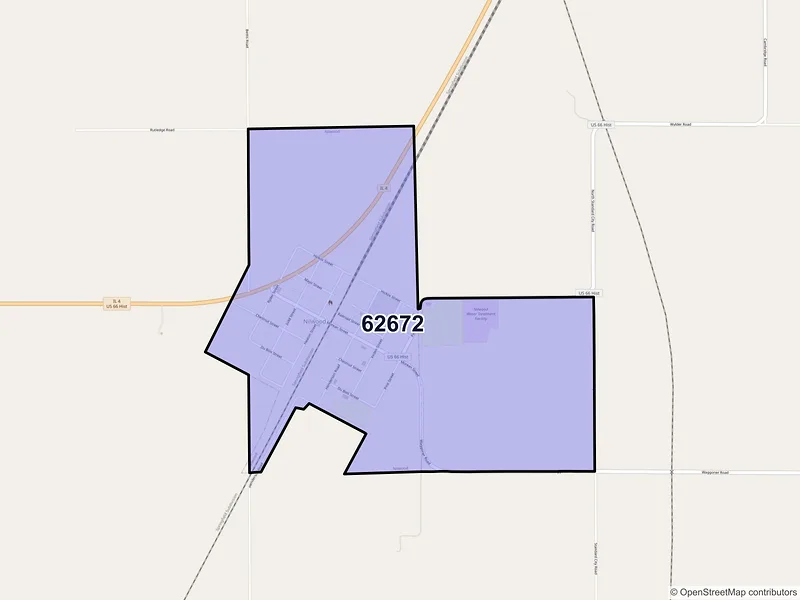 Map of Nilwood, Illinois and ZIP codes