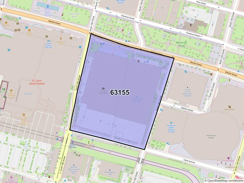 Map of ZIP Code 63155 — Saint Louis, MO