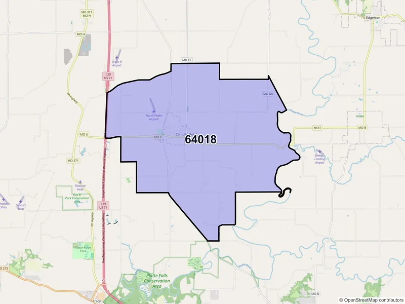 Map of Camden Point, Missouri and ZIP codes