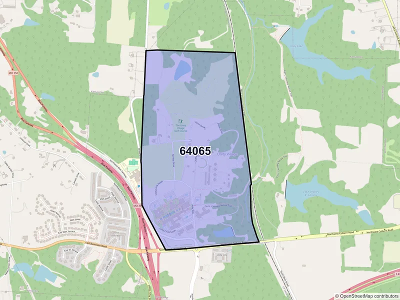 Map of ZIP Code 64065 — Lees Summit, MO