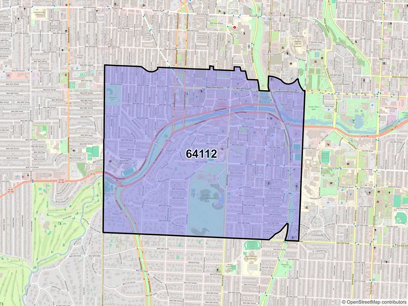 Map of ZIP Code 64112 — Kansas City, MO