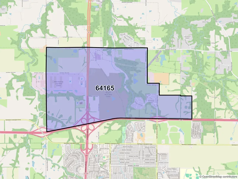 Map of ZIP Code 64165 — Kansas City, MO