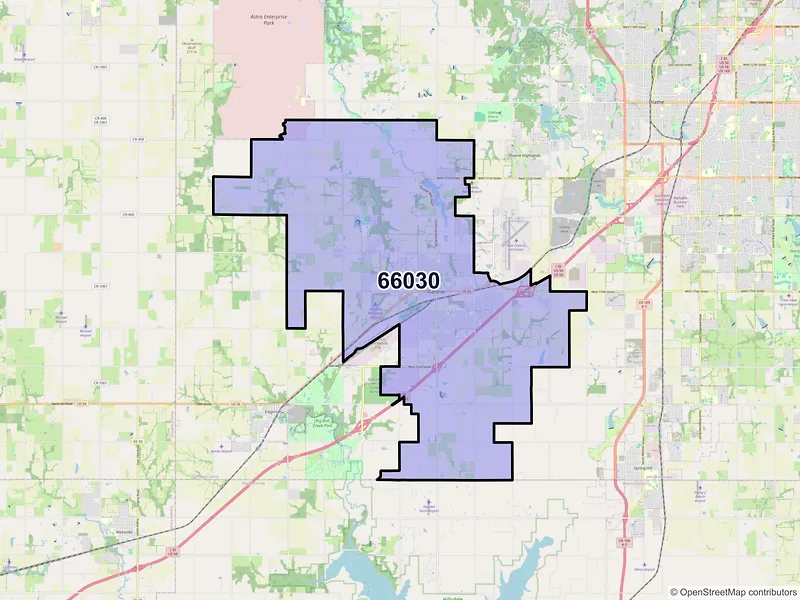 Map of ZIP Code 66030 — Gardner, KS