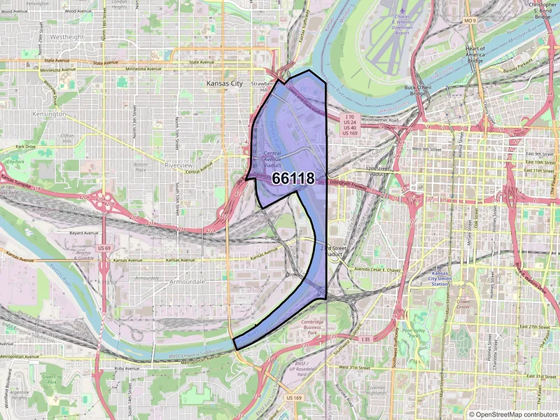 Map of ZIP Code 66118 — Kansas City, KS