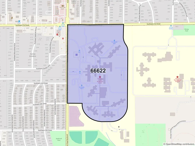 Map of ZIP Code 66622 — Topeka, KS