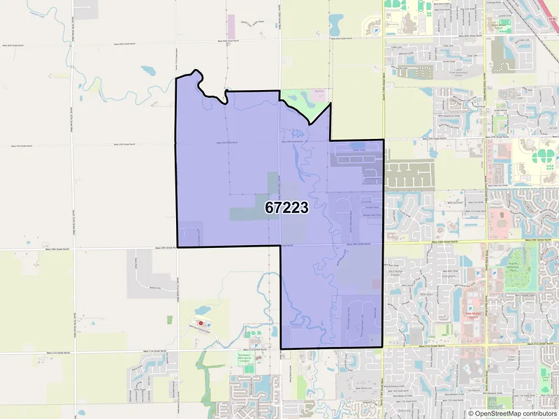 Map of ZIP Code 67223 — Wichita, KS
