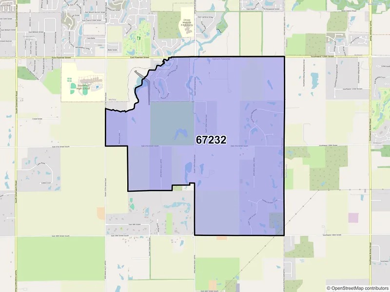 Map of ZIP Code 67232 — Wichita, KS