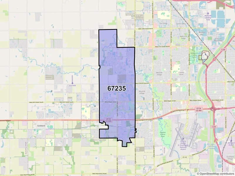 Map of ZIP Code 67235 — Wichita, KS