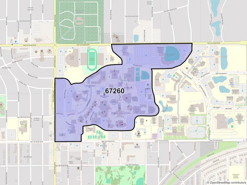 Map of ZIP Code 67260 — Wichita, KS