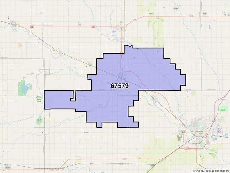 Map of ZIP Code 67579 — Sterling, KS