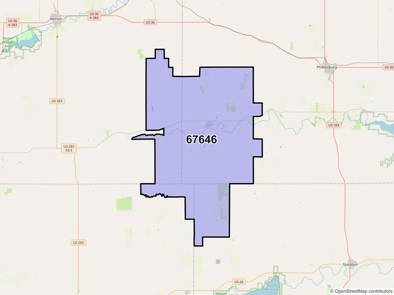 Map of ZIP Code 67646 — Logan, KS